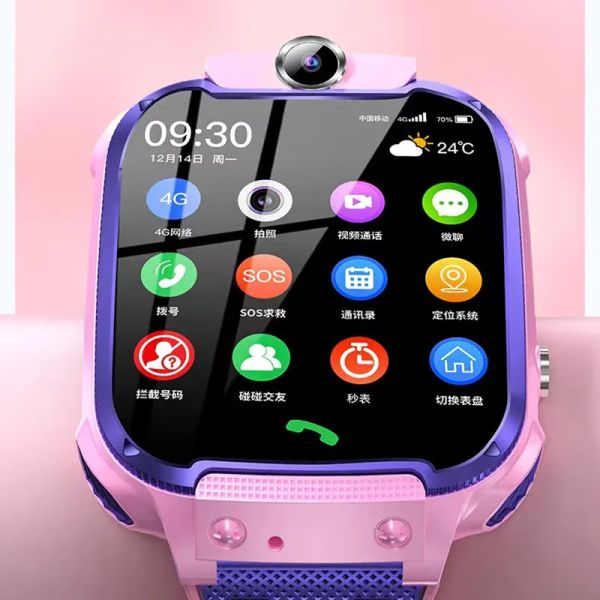 Смотреть 4G Kids Smart Watch Sos Location Camera Kids Mobile Phone Voice Smart Wwatch с SIM -картами Smart Watches for Kids Reloj