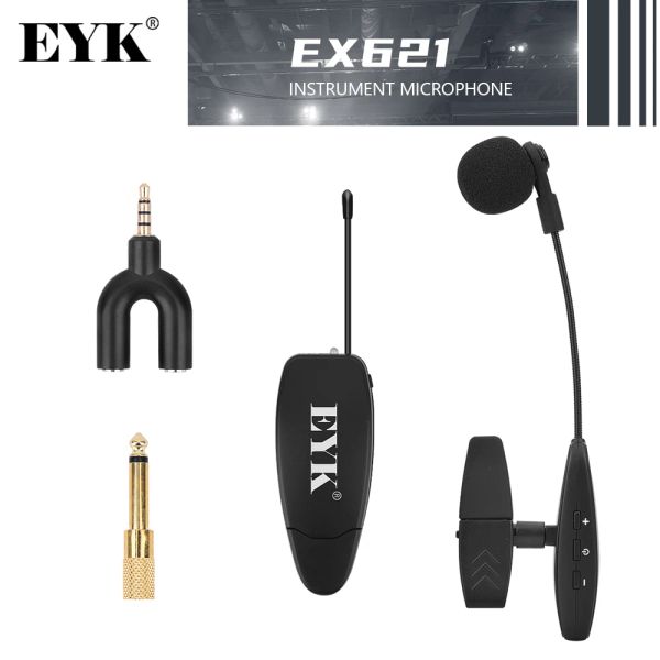 Microfoni Eyk uhf strumento wireless microfono condensatore clip microfil