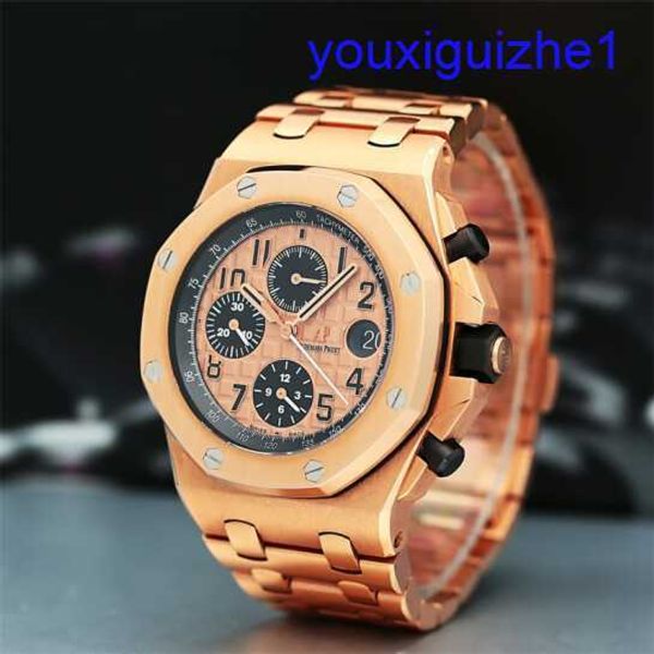 Orologio da polso Fashion AP Royal Oak Offshore Box Box Certificato Macchine automatiche Mens orologio 26470or