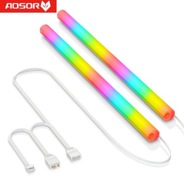 Raffreddamento tubo di tubo flessibile di raffreddamento aura sincronizzazione luminosa acqua silicone acqua di raffreddamento tubo raditor 5v 3pin argb 4pin computer decorazione