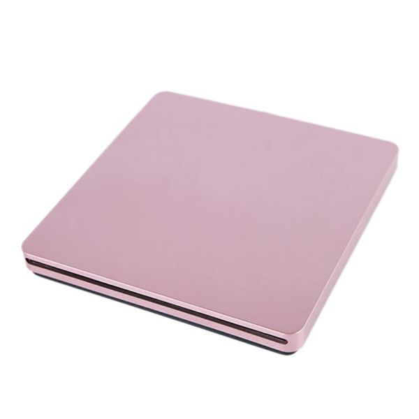 GUIDA DISTRO DVD esterno USB 2.0 CD portatile DVD +/RW Drive DVD Burner per laptop Mac MacBook Pro Air Windows 7/8/10 Pink 7/8/10 Pink