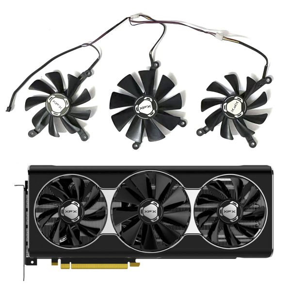 Pads Neue CF1010U12S Graphics Card -Lüfter für XFX Radeon RX 5700 XT 8 GB THICC III Ultra RX57XT8TBD8 COOLING Graphics Lüfter