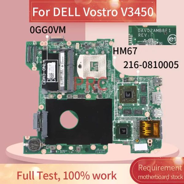 Материнская плата CN0GG0VM 0GG0VM для Dell Vostro 3450 V3450 HD7650M Материнская плата ноутбука DAV02AMB8F1 2160810005 HM67 DDR3.