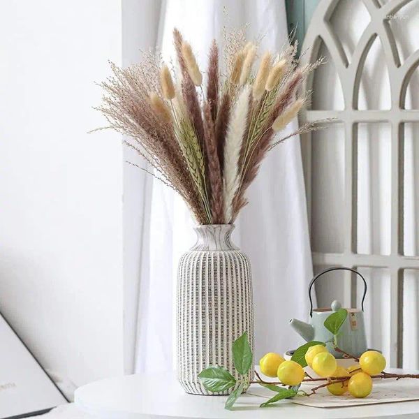 Dekorative Blumen Dekoration natürliche Pampas Gras getrockneter Schwanz Weizen Staub Hausdekoration Blume Arrangements Boho Hochzeitdekoration