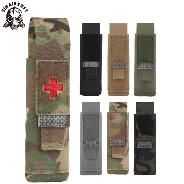 Bolsa médica tática Military Cat Tourniquet bolsa de caça ao cinto de colete Molle lanterna de armazenamento de armazenamento Cavaleiro