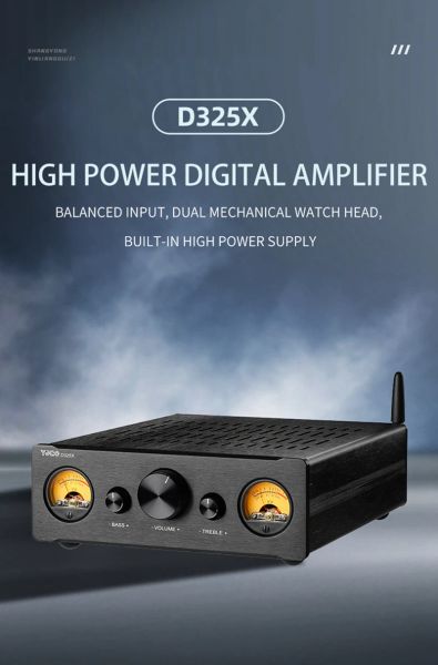 TPA3255 Bluetooth Power усилитель vu Meter усилитель 2.0 Stereo Hi-Fi усилитель APTX-LL Disceer Home Audio Amplifier 300WX2