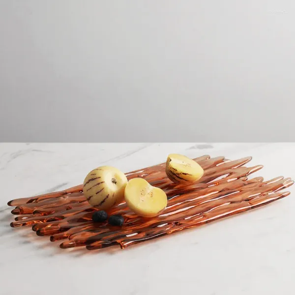 Figurine decorative semplici creative arancione arancione a forma di frutta a forma di frutta ornamenti campione camera soggiorno tavolino da caffè vassoio morbido