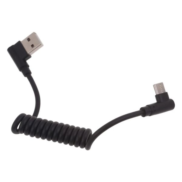 Carregamento rápido do cabo USB C, USB de 60W em espiral para digite C para carro, cabo de dados de cabos de carregamento USB C enrolado