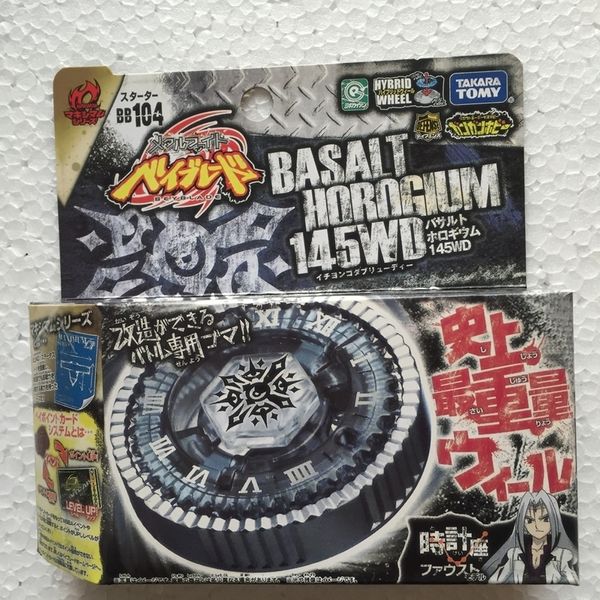 Tomy Japanische Beyblade BB104 145WD Basalt Horogium Battle Top Starter Set Spinning Top Toys 240329