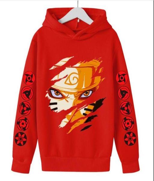 Dop New Children Roupos Harajuku Anime Naruto Kakashi Costume Boys Hoodie Sorto Crianças Tops Crianças Crianças Meninas S6825394