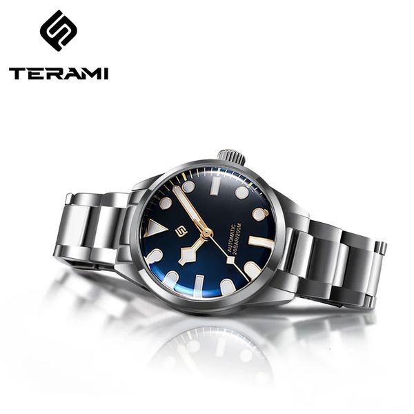 Terami 38mm Vintage Explore Series Автоматические механические часы для мужчин роскошные NH35 Sapphire Crystal 20BAR Защищенные часы HD Lume 240409