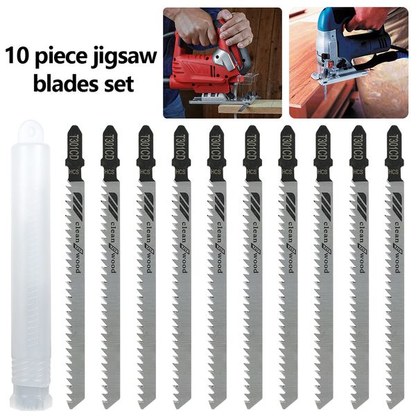 40pcs blade azzurro t301cd puzzle set lama set t gambo veloce giù taglio da lavoro taglio legno taglio fai-da-te utensile multosistetro multiuso sega HCS