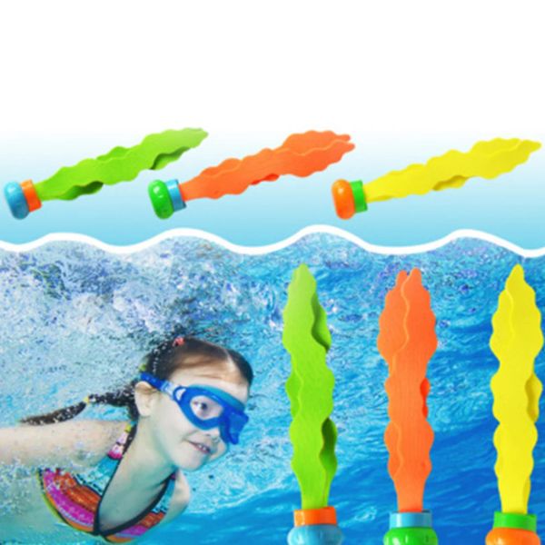 6pcs algas marinhas nadando brinquedos de mergulho Kids Kids Swimming Toys Swimming Diving Haterweed Toys for Water Games Games Pool Party Favors