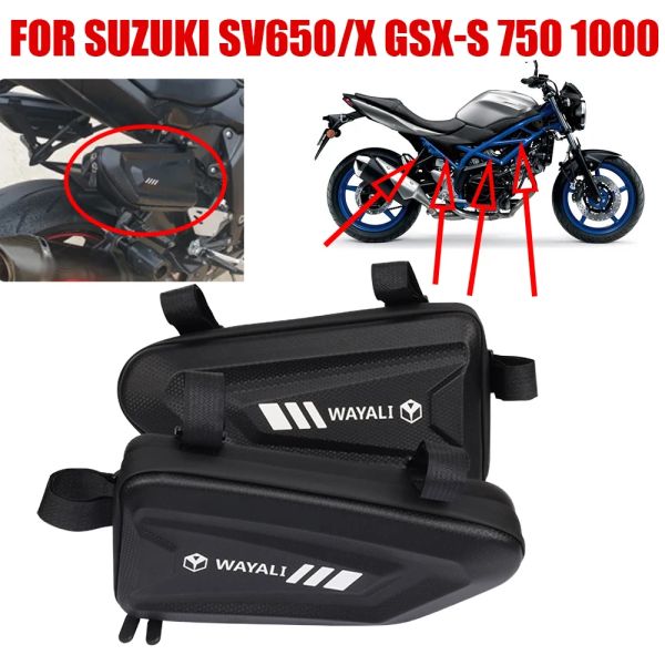 Per Suzuki SV650 SV 650 X GSX-S750 S1000 GSXS750 GXSX1000 Accessori motociclistici Borse laterale Strumento Strumento Borse Triangolo Triangolo Borse