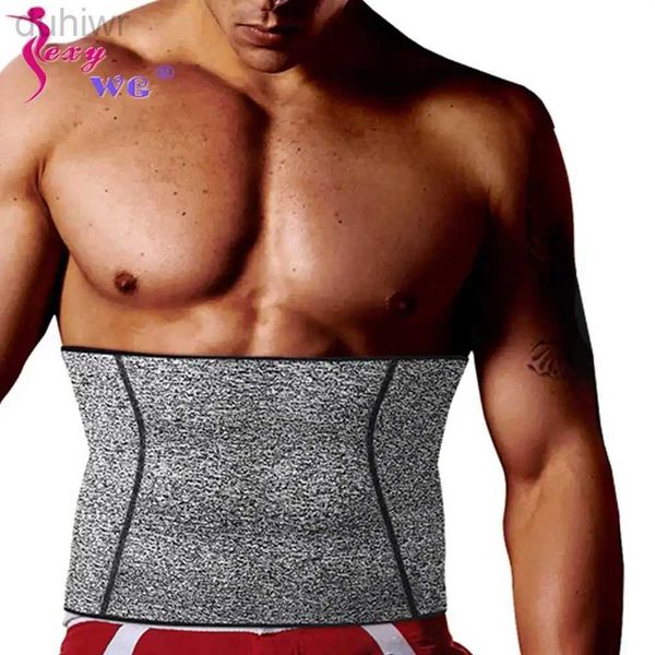 Cinto de emagrecimento Sexywg Men Waist Trainer Back suporta Slim Body Shaper Belt Corset Neoprene Sauna Strap Sport Top Brace Slimming Faja Shapewear 240409