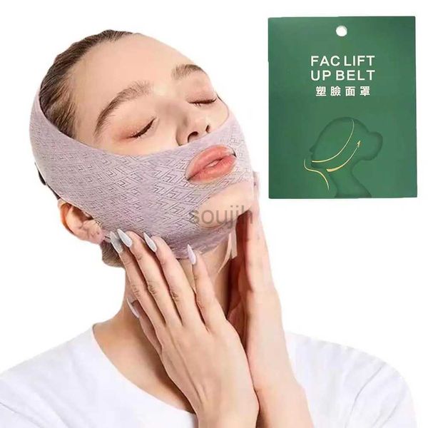 Gesichtsmassagebeistung 1pcs Chin Wange Schlampe V. Shaper V Line Hebemaske Gesicht Hebeplatten Anti -Falten -Gurtband Schlafmaske Schönheit 240409