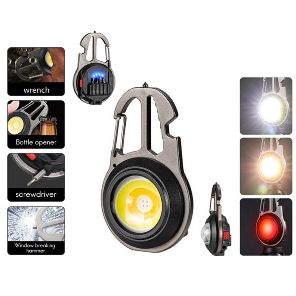 CoB multifunzionale LED Mini Luce Light Ropping Finestra Broken Kammine Bottle Apri Apri Apri Luci di lavoro Luce di emergenza