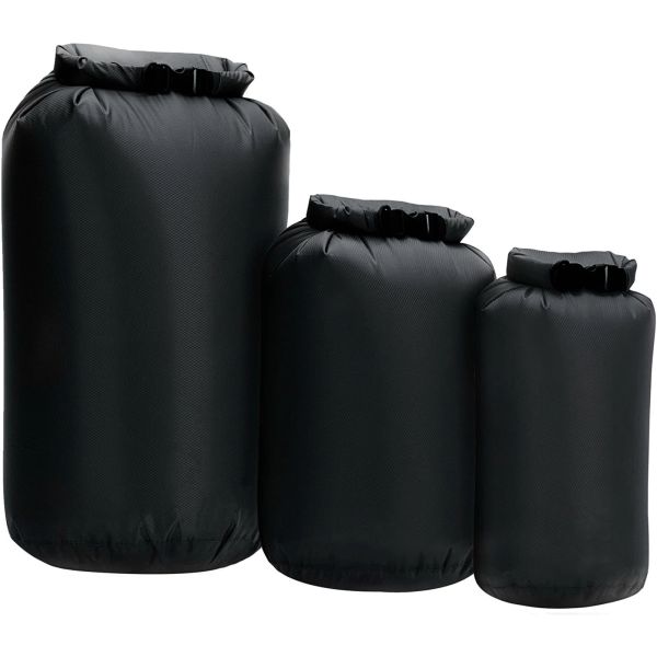 3pcs Bolsa seca impermeável Rolo de sacola seca de praia de caiaque de caiaque de passeio de passeio de passeio de passeio de passeio a água