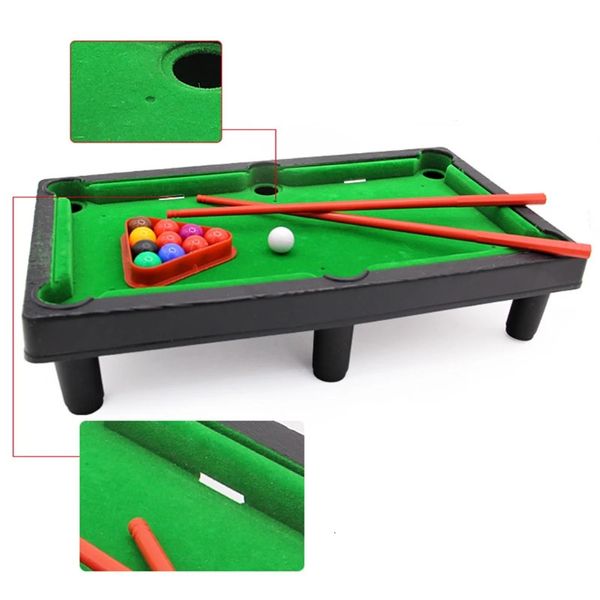 77HC Mini Billardtisch Tabletop Desktop Billard Snooker -Spiel mit 2 Sticks Bällen Home Office Desk Stress Relief Games 240408