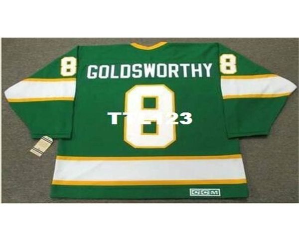 740 8 Bill Goldsworthy Minnesota North Stars 1967 CCM Vintage Home Hockey Jersey ou personalizado qualquer nome ou número Retro Jersey4000936