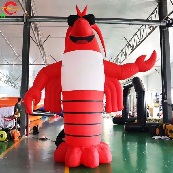 Atividades ao ar livre Atividades GRAVIMENTAS GRATUITAS DE Restaurante 4MH Gigante de publicidade inflável lagosta lagosta Crawfish procambarusclarkii modelo para venda