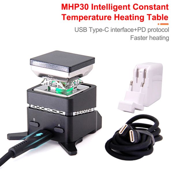 MHP30 Mini Hot Plate Vorheizung Einstellbarer Heizbereich Konstante Temperatur Erwärmung Tabelle 300 Grad intelligentes Heizwerkzeug