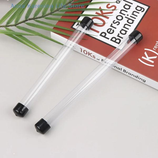 Transparente PVC -Stiftkasten rotierende Stiftspeicher -Röhrchen Clear Pen Case