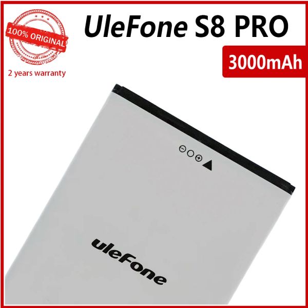 Nova bateria de telefone de 3000mAh 100% original para ulefone S8 Pro backup telefone de alta qualidade baterias com número de rastreamento