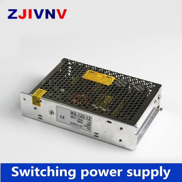 Mini tamanho 120W 12V 10A Transformador de fonte de alimentação de comutação LED 120W 24V 5A Transferência de fonte de alimentação MS-120-12/24