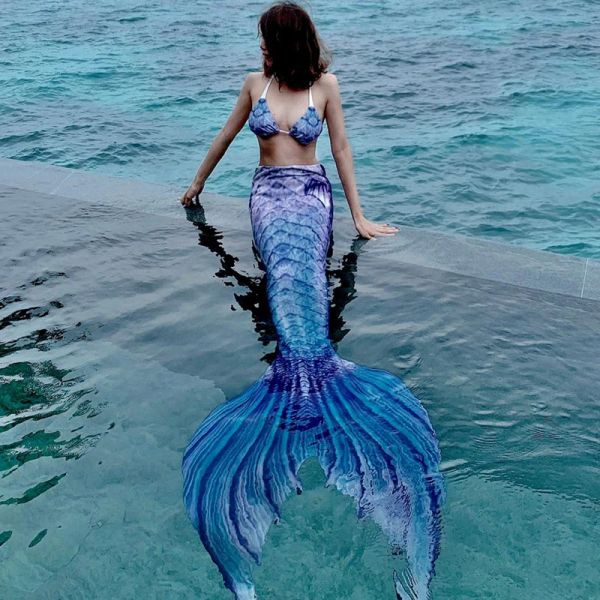 Customized Mermaid Schwanz für Schwimmbadeanzug Schwanz und Flossen Meerjungfrau Schwänze mit Monofin Erwachsenen Kindern Schwimmable Cosplay Kostüme heiß