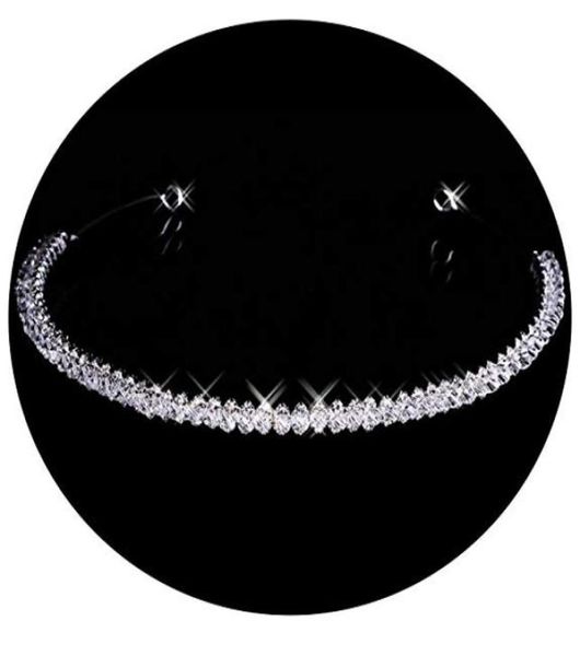 2019 Rhinestone Crystal Wedding Party Prom Homecoming Crowns Band Prenses Gelin Tiaras Saç Aksesuarları Moda Özel Made4473375