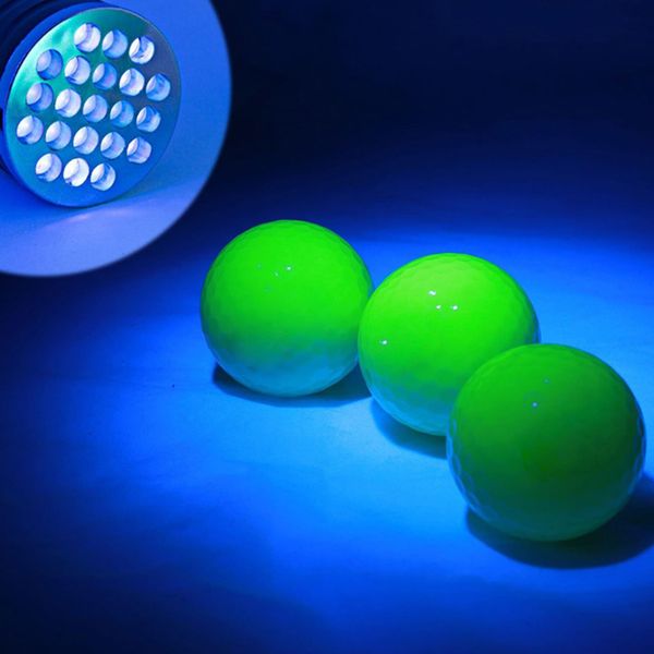 Luminoso Night Golf Ball Glow in the Dark PractAn Torneo Fluorescente pallina da golf che colpisce l'equipaggiamento da golf sport 6pcs