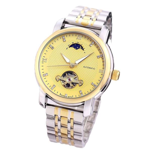 2023 Vendas de moda Vendas de aço mecânico totalmente automático Tourbillon Homem Watch Langpai