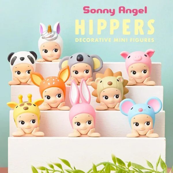 Sonny Angel Blind Box segurando o queixo de coelho de coelho, decoração de computador, figuras de anime Figuras fofas da caixa surpresa da caixa infantil Presentes de brinquedo