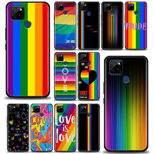 Rainbow Pride Flag Bandiera Telefono Custodia per Realme GT 5G Master GT2 Pro NEO 2 3 C21Y C25 C35 C33 C11 C12 Case Back Cover Lesbiche Gay LGBT