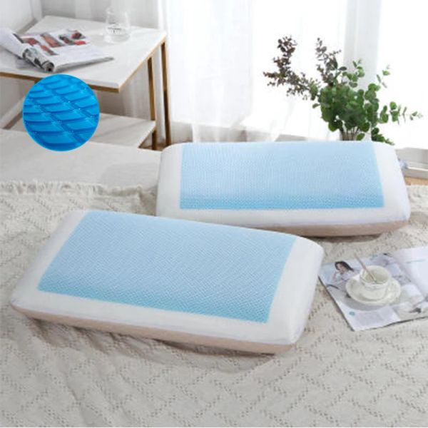Ледяная летняя гель-подушка для памяти прохладная подушка шеи может предотвратить спондилоз шейки матки и правильные шейные позвонки 60x40 см.