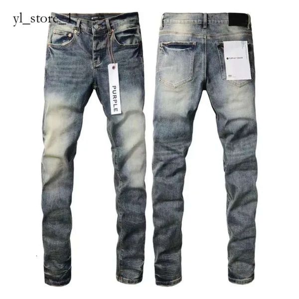 Jeans de grife para homens calças de jeans roxos jeans Purple Jeans personalizam tendências BIKER BLACK REGRADO A angustiado Man Slim Fit Mans empilhados Jeans Men Baggy Jeans Hole 2331