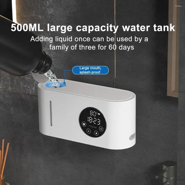 Capacidade de dispensador de sabão líquido banheiro sem toque com exibição LCD Montagem de parede de volume ajustável 500ml