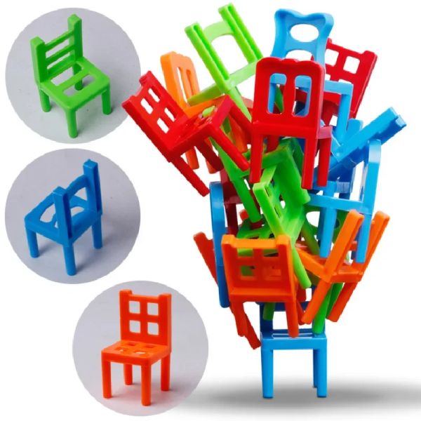 16/24pcs Mini Cadeira Balance Balance Cadeiras Balanço de Plástico Emparelhamento Crianças de Brinquedos Educacionais Crianças