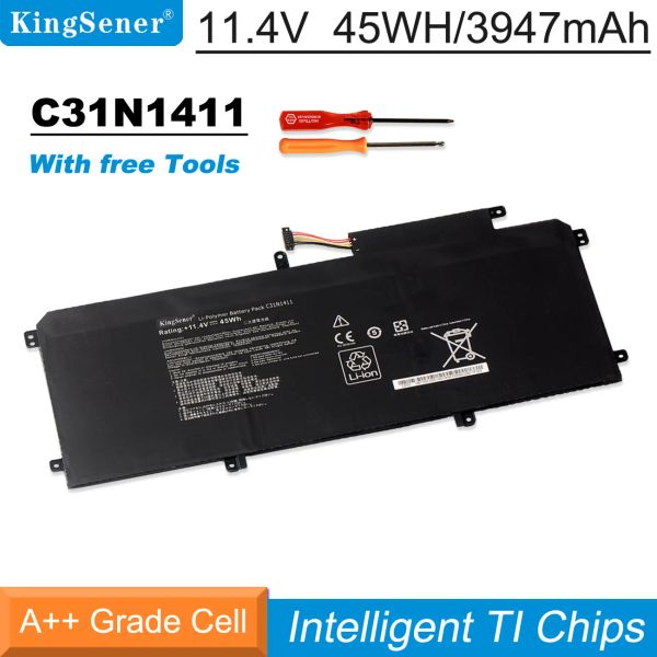Батареи Kingsener C31N1411 Батарея для ноутбука для ASUS Zenbook U305 U305F U305FA U305CA UX305 UX305CA UX305F UX305FA Series 11.4V 45WH 45WH