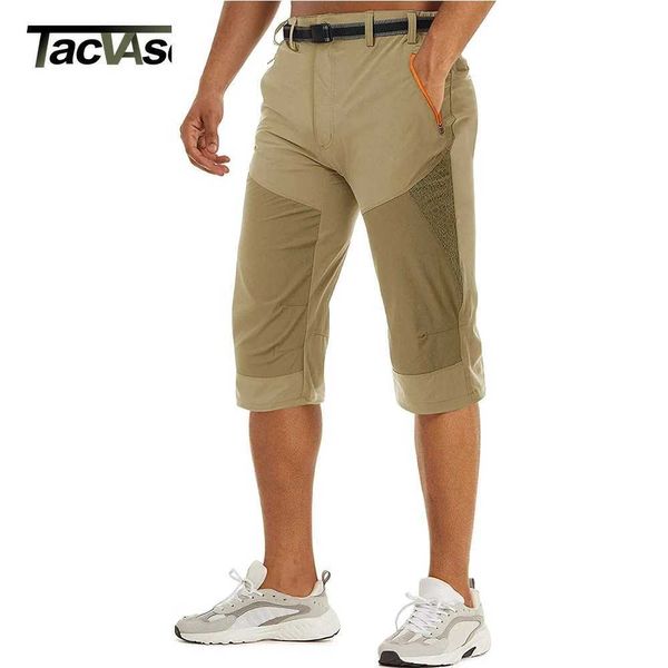 Shorts maschile Tacvasen Summer Quick Essick 3/4 Capri Mens Shorts leggero sotto il ginocchio Shorts tattico da carico esterno esterno J240409