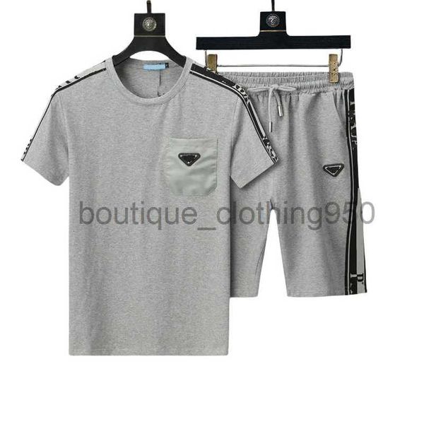 Luxusdesigner Herren-Tracksuiten T-Shirt-Sets gestickt Brief Mode Sportswear Anzug Männer Kleidung Sommer Running Wear T-Shirt Kurzärärmelte Sport zweiteilig T-Shirt