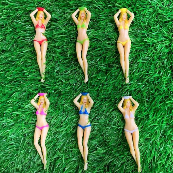 76 mm (3 Zoll) Sexy Bikini Lady Golf Tees Golfer Geschenk neueste Design Plastik Golf Übung Tees Golf Sportzubehör