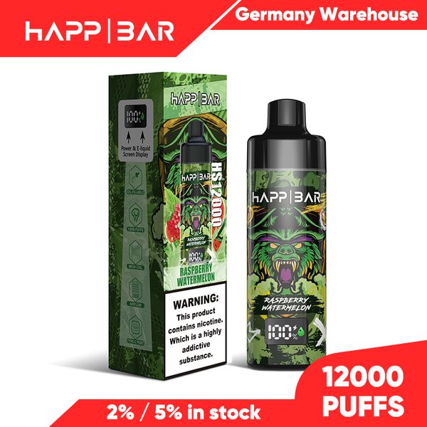 Großhandel Original 12000 Puffs Einweg-Vapes Juice 12k Puff Vape Stift Geräte 20 ml Vorgefüllte Karren