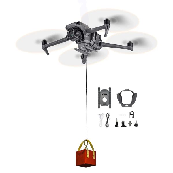 Aksesuarlar DJI Mavic için AirDrop Sistemi 3 Landing Diş Dağıtım Dağıtıcısı Atıcı Taşıma Cihazı W GoPro Insta360 Kamera Braket Tutucu