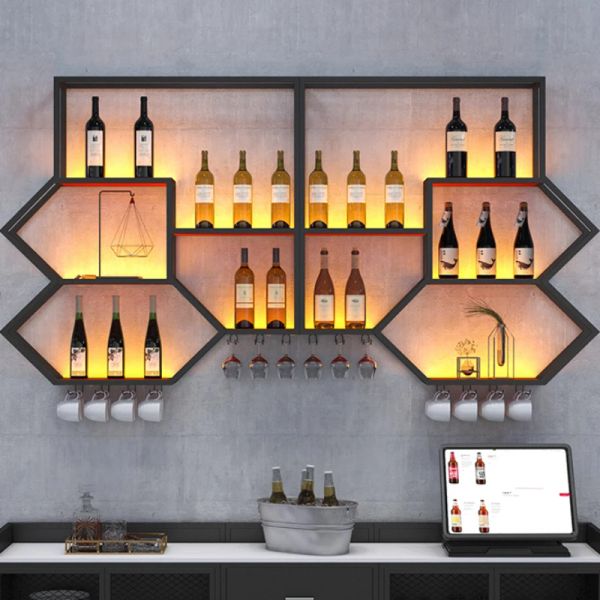 Whisky Bottle Wine Cabinets Restaurant Cocktail Display Shelf Bar Schrank traditionelle kommerzielle Botellero Vino Home Equipment