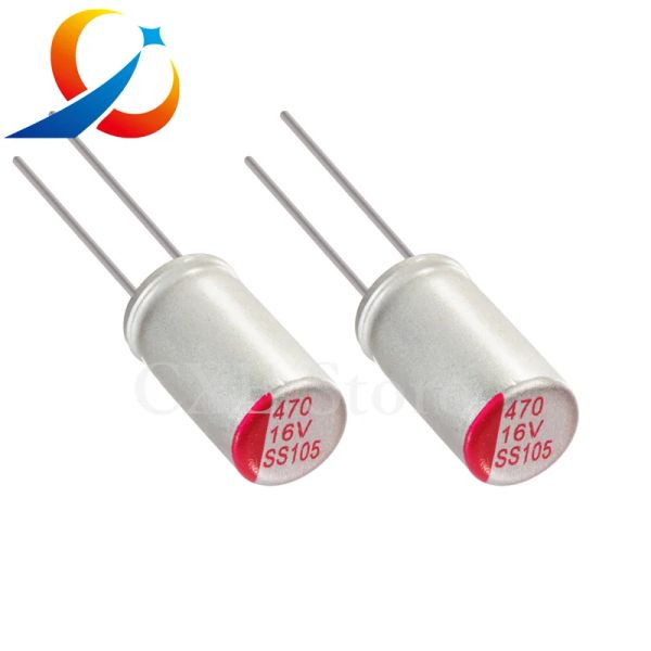 10pcs Katı elektrolitik kapasitör Dip Düşük ESR 6.3V 10V 16V 25V 35V 50V 63V 100V 10UF 47UF 100UF 220UF 470UF 820UF 1000UF 2200UF