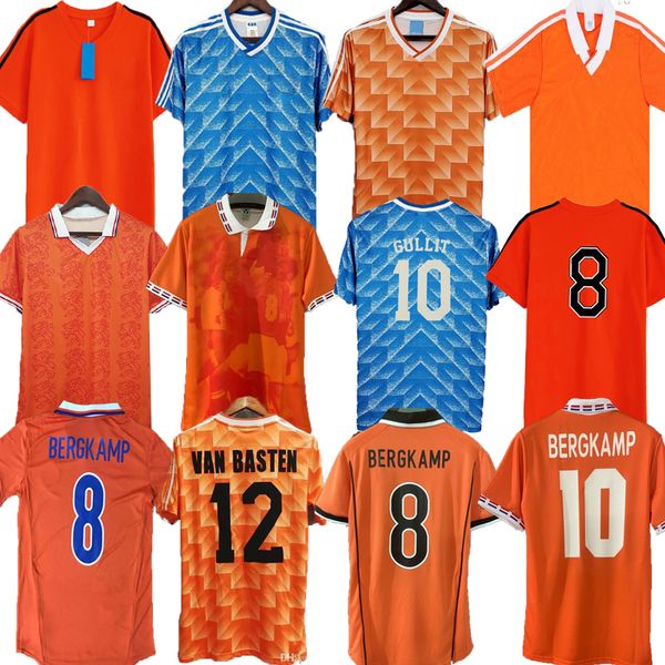 Retro Classic Van Basten V.Nistelrooy 1988 96 98 2000 2002 2008 2014 Holanda Jerseys Sneijder Robben V.Persie Bergkamp Cruyff Gullit Football Shirt