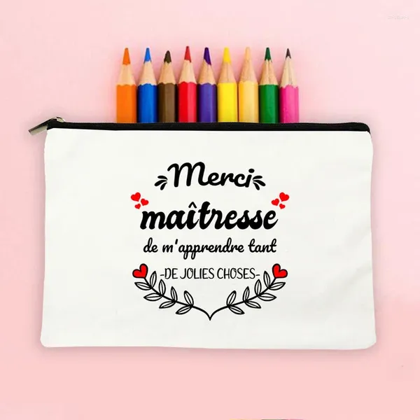 Косметические сумки благодаря учителю французский макияж для макияжа школьные канцелярские товары Поставки хранилище подарки карандашом