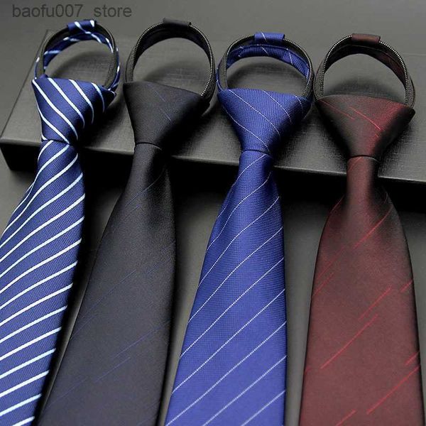 Erkekler için boyun bağları ücretsiz olarak tembel fermuarlı kravat düğün damat çift mutluluk kravat iş kravat siparişi